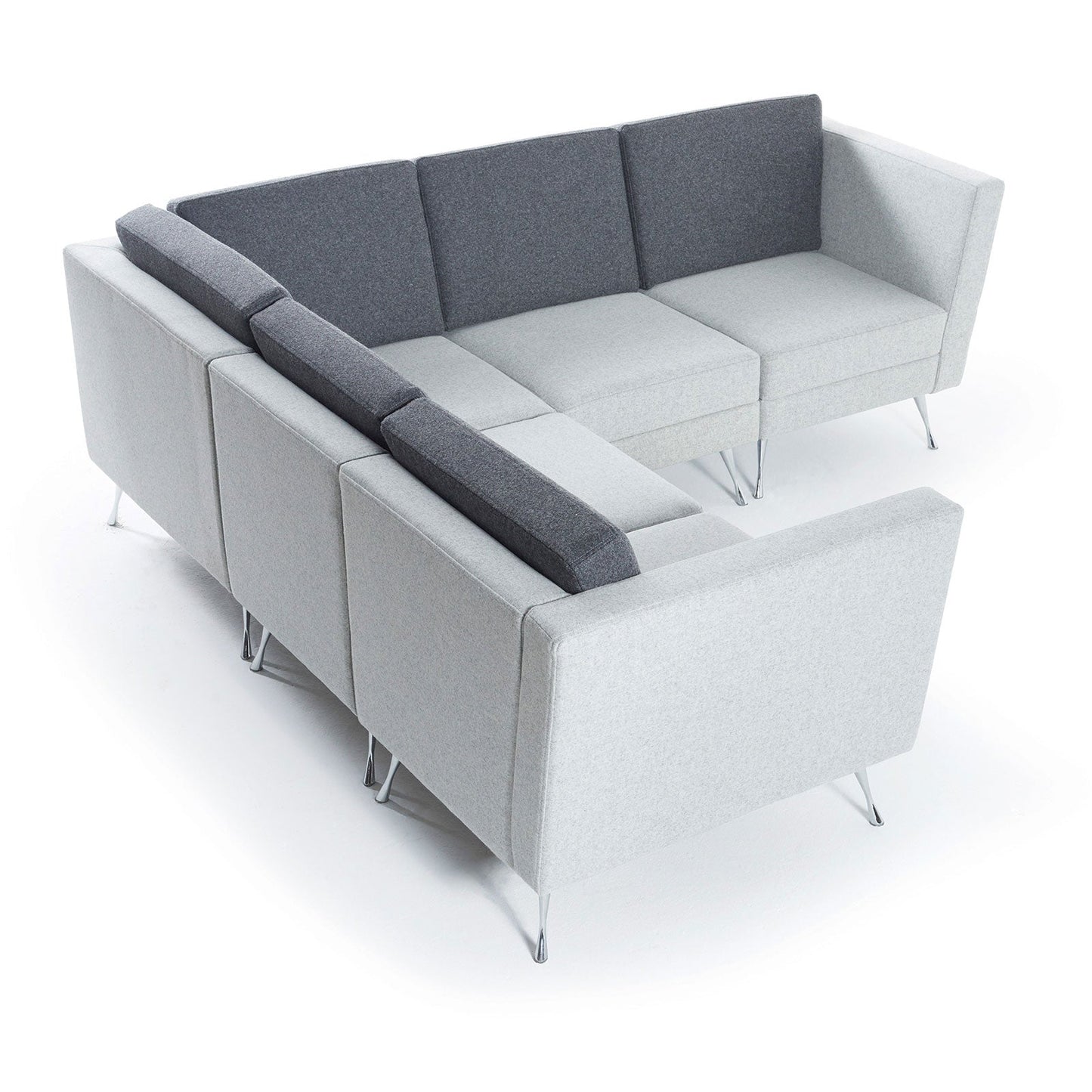 Lyric modular soft seating - left arm and metal legs
