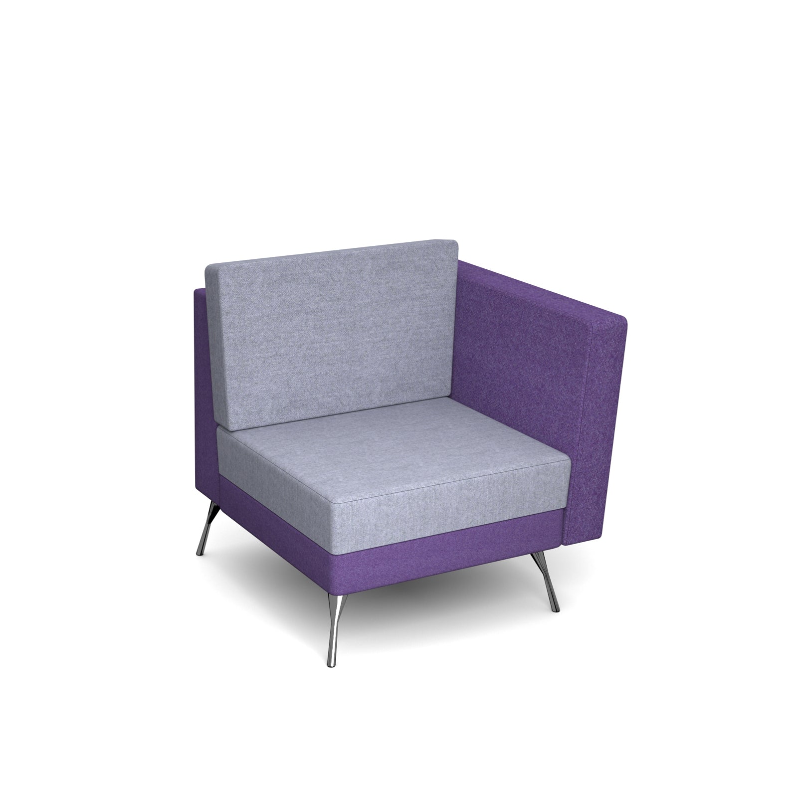 Lyric modular soft seating - left arm and metal legs