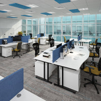 Maestro 25 cantilever 800mm deep desk with 3 drawer ped