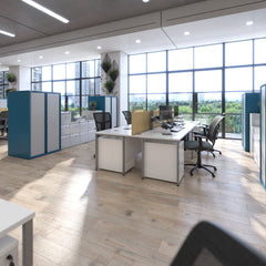Maestro 25 H-Frame 600Mm Deep Desk With 2 Drawer Ped