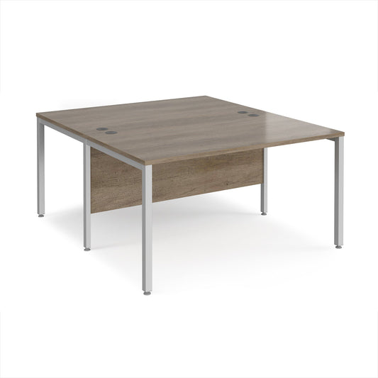 Maestro 25 bench back to back straight desks 1600mm