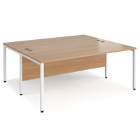 Maestro 25 bench back to back straight desks 1600mm