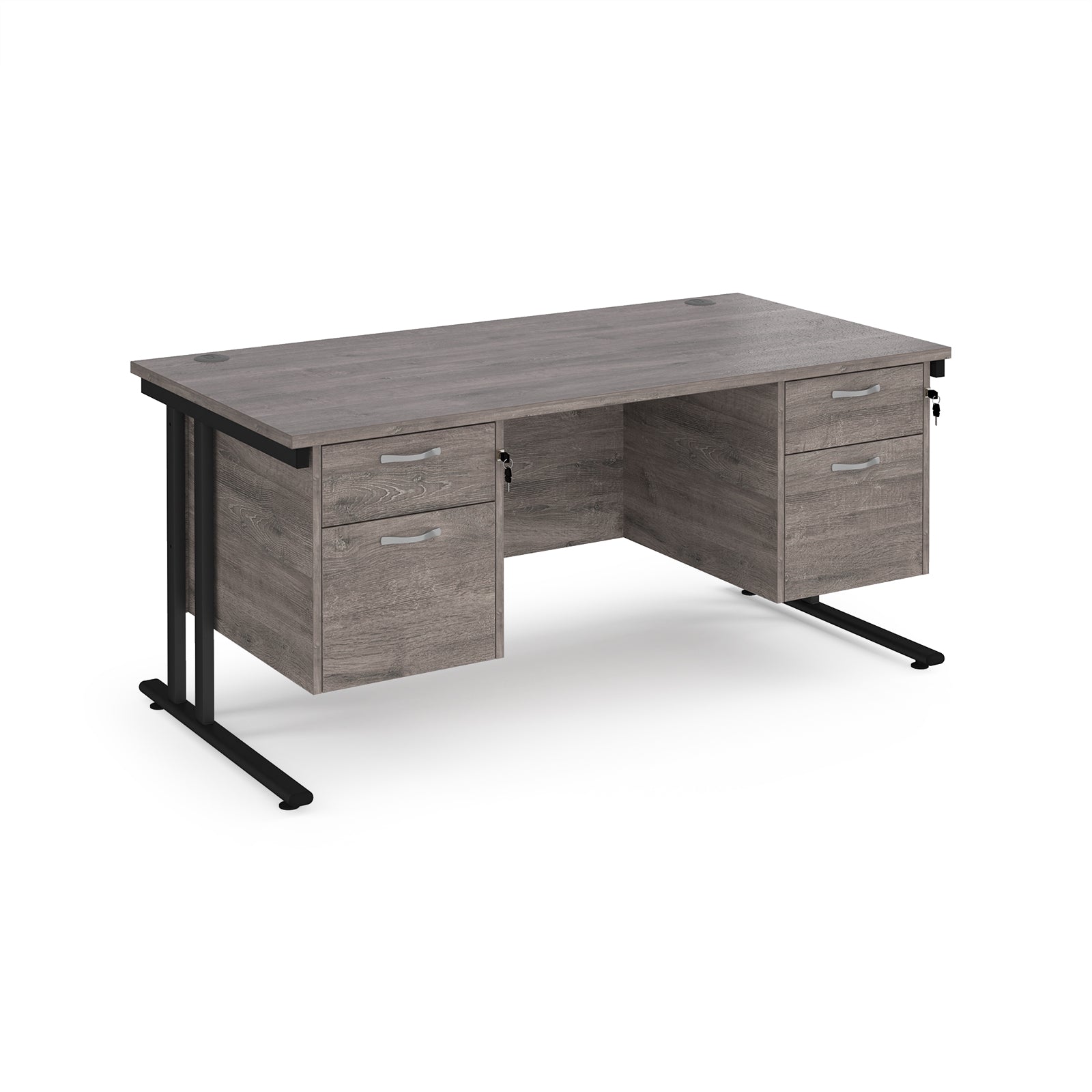 Maestro 25 Cantilever 800Mm Deep Desk With 2 X 2 Drawer Peds