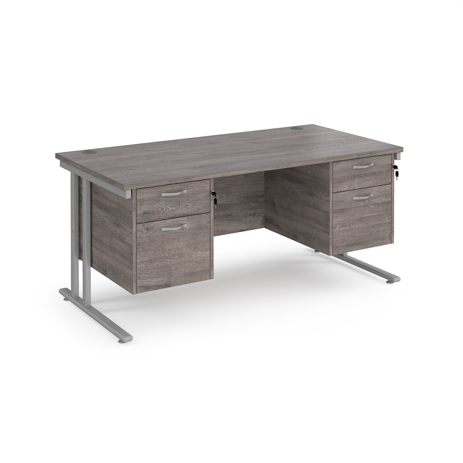 Maestro 25 Cantilever 800Mm Deep Desk With 2 X 2 Drawer Peds