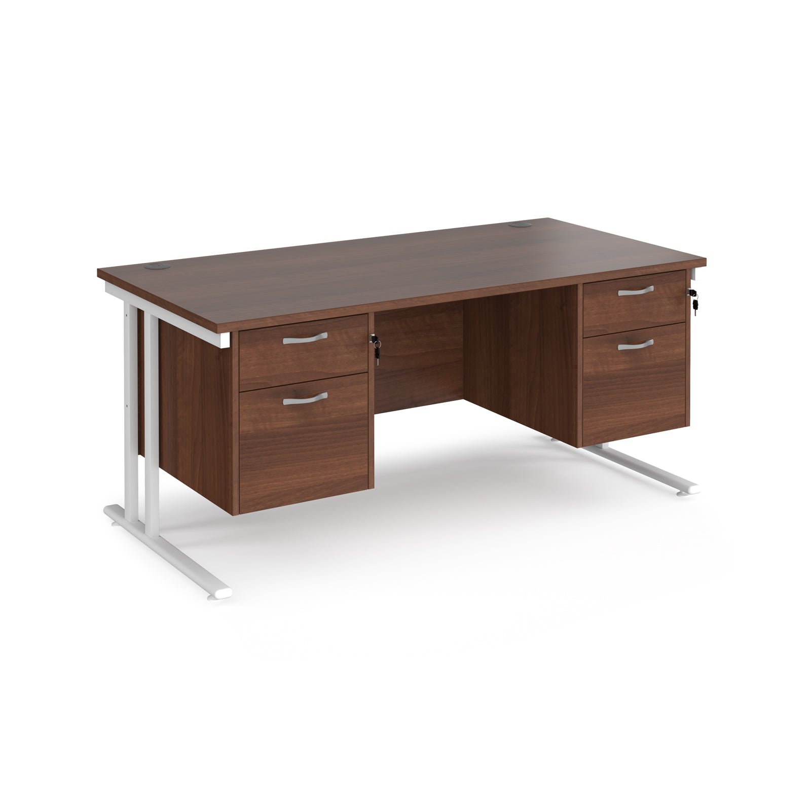Maestro 25 Cantilever 800Mm Deep Desk With 2 X 2 Drawer Peds
