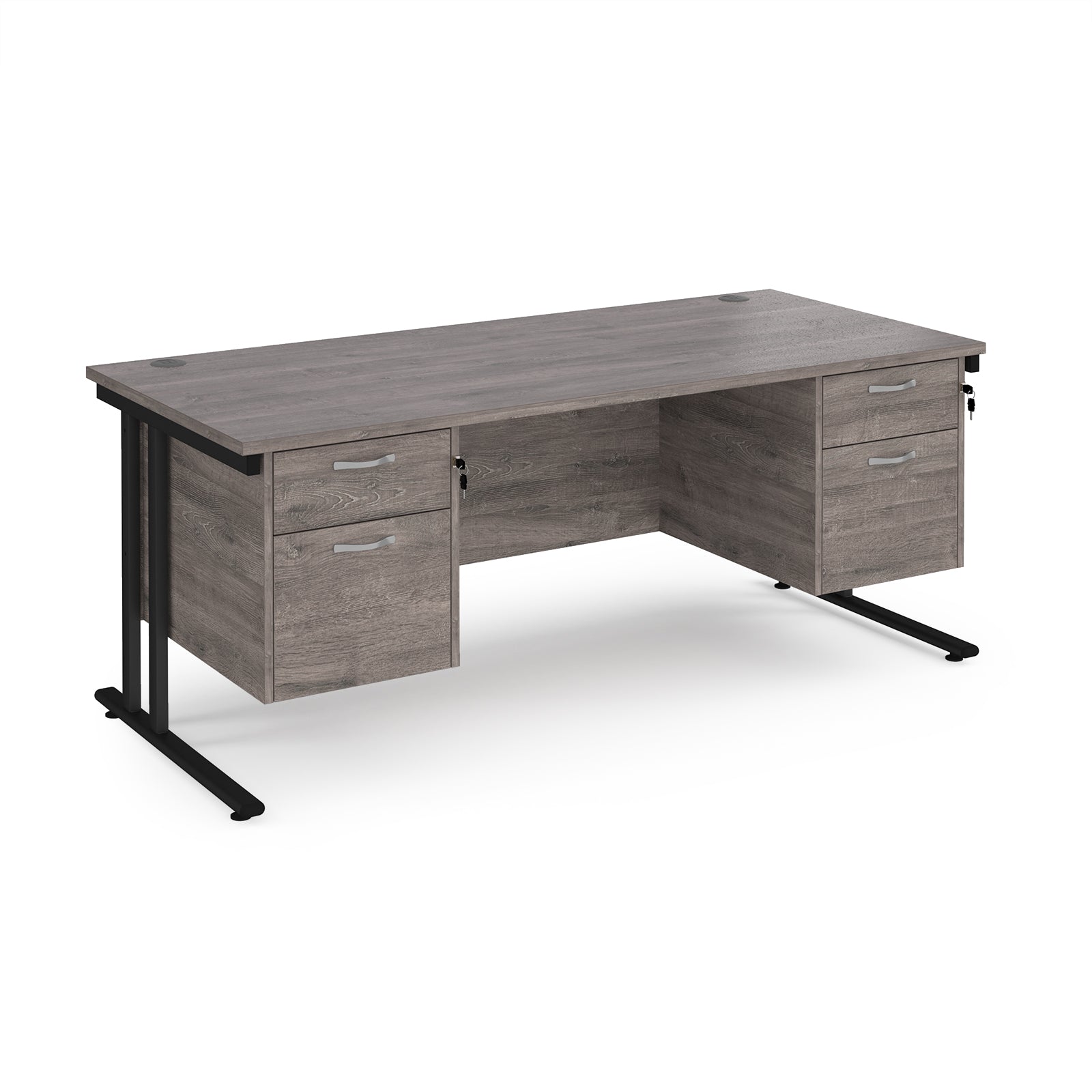 Maestro 25 Cantilever 800Mm Deep Desk With 2 X 2 Drawer Peds