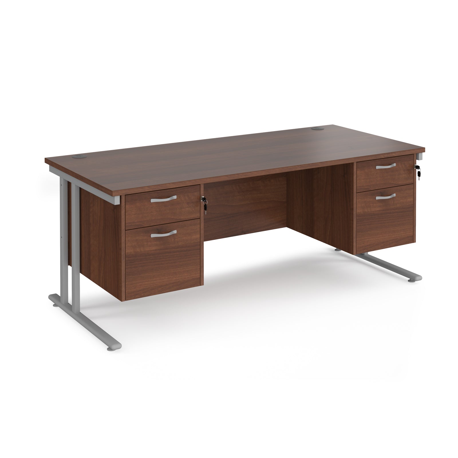 Maestro 25 Cantilever 800Mm Deep Desk With 2 X 2 Drawer Peds