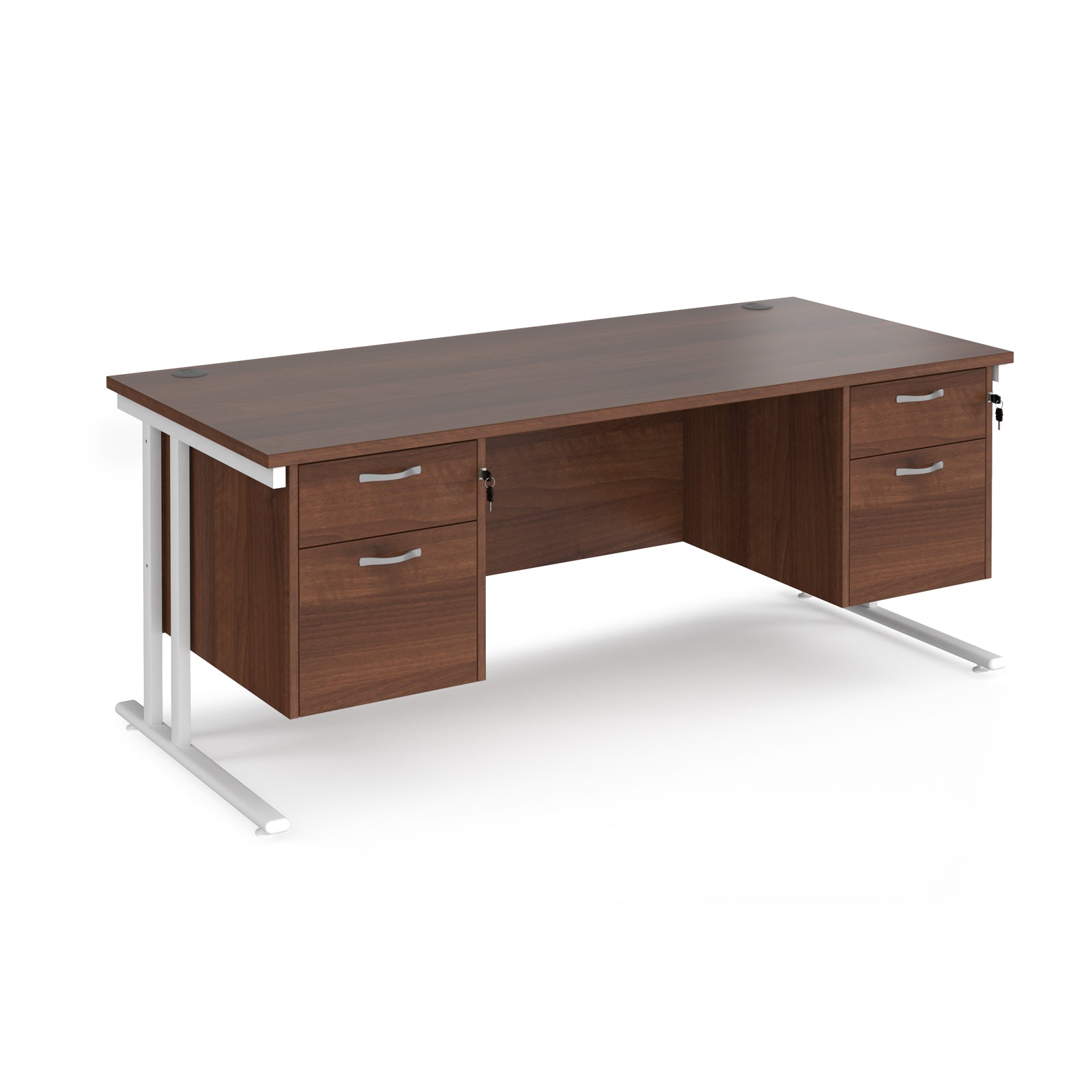 Maestro 25 Cantilever 800Mm Deep Desk With 2 X 2 Drawer Peds