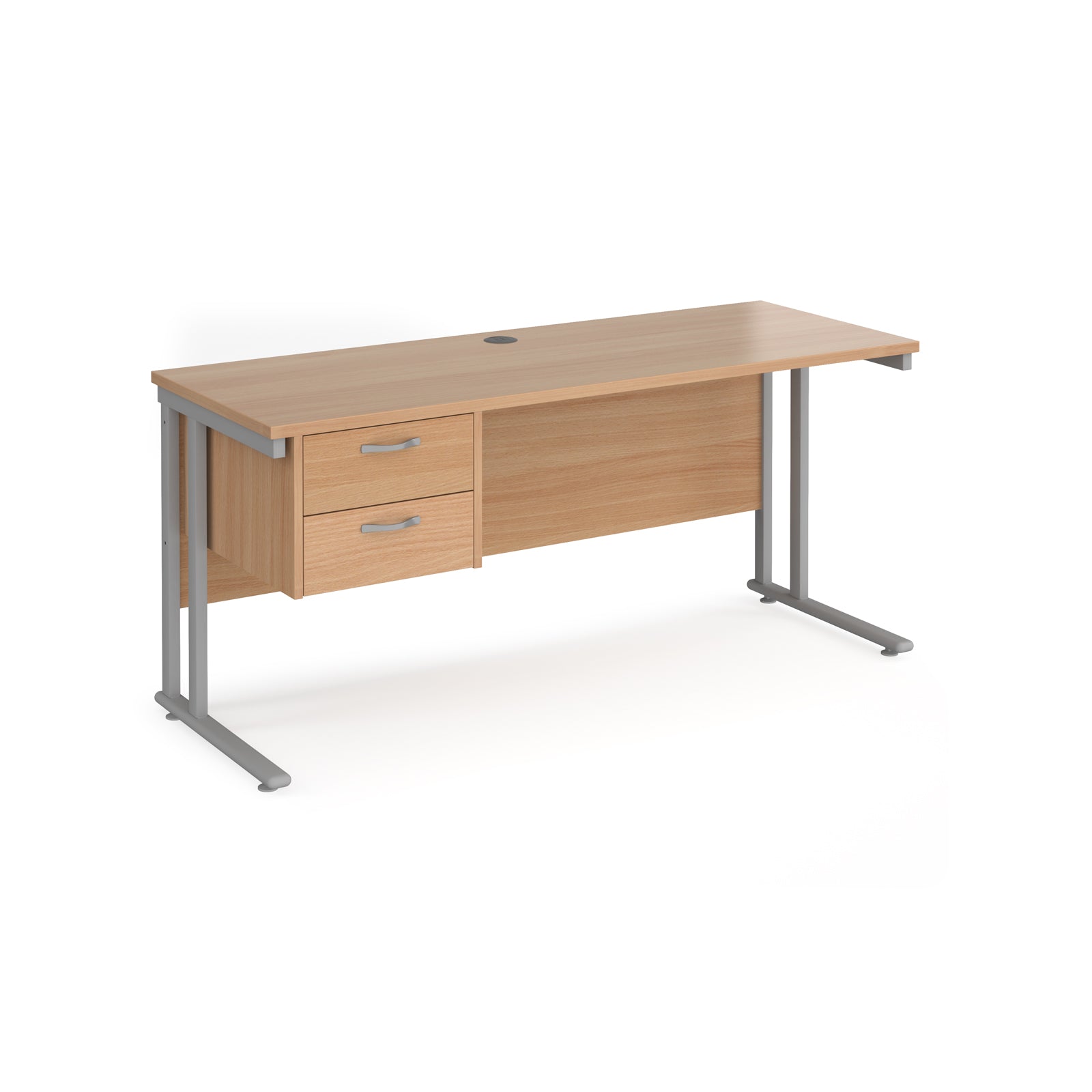 Maestro 25 Cantilever 600Mm Deep Desk With 2 Drawer Ped