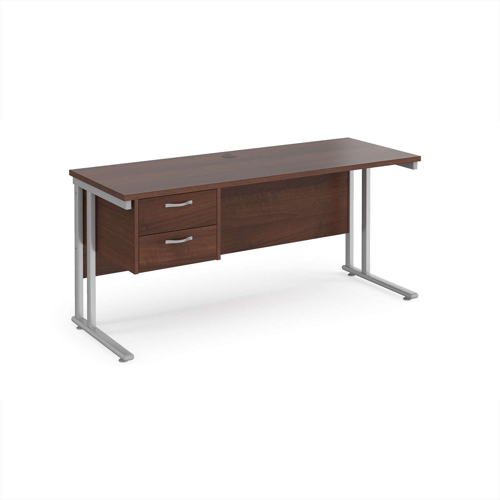 Maestro 25 cantilever 600mm deep desk with 2 drawer ped