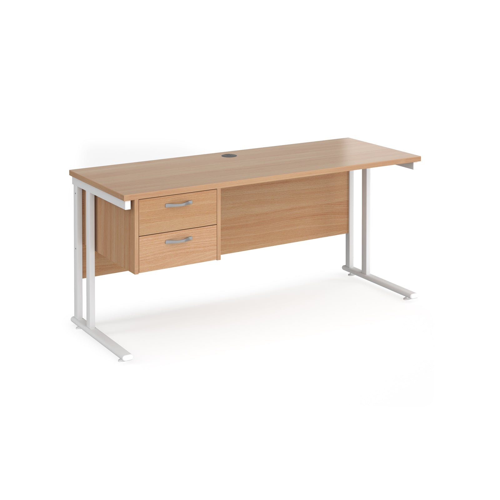Maestro 25 Cantilever 600Mm Deep Desk With 2 Drawer Ped