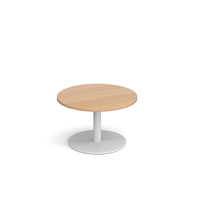 Monza circular coffee table with flat round base