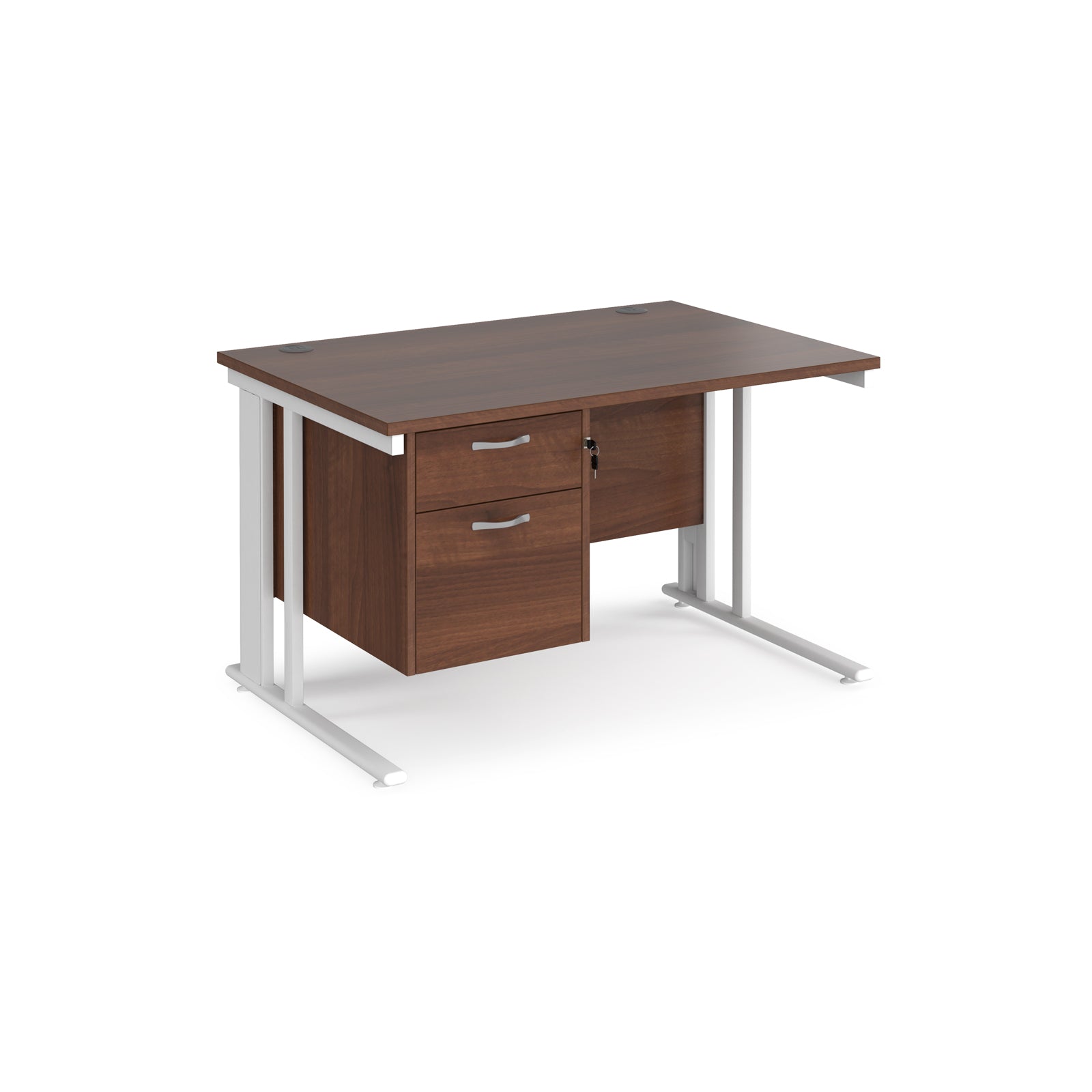Maestro 25 Cable Managed 800Mm Deep Desk With 2 Drawer Ped
