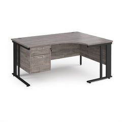 Maestro 25 Cable Managed Right Hand Ergonomic Desk With 2 Drawer Ped