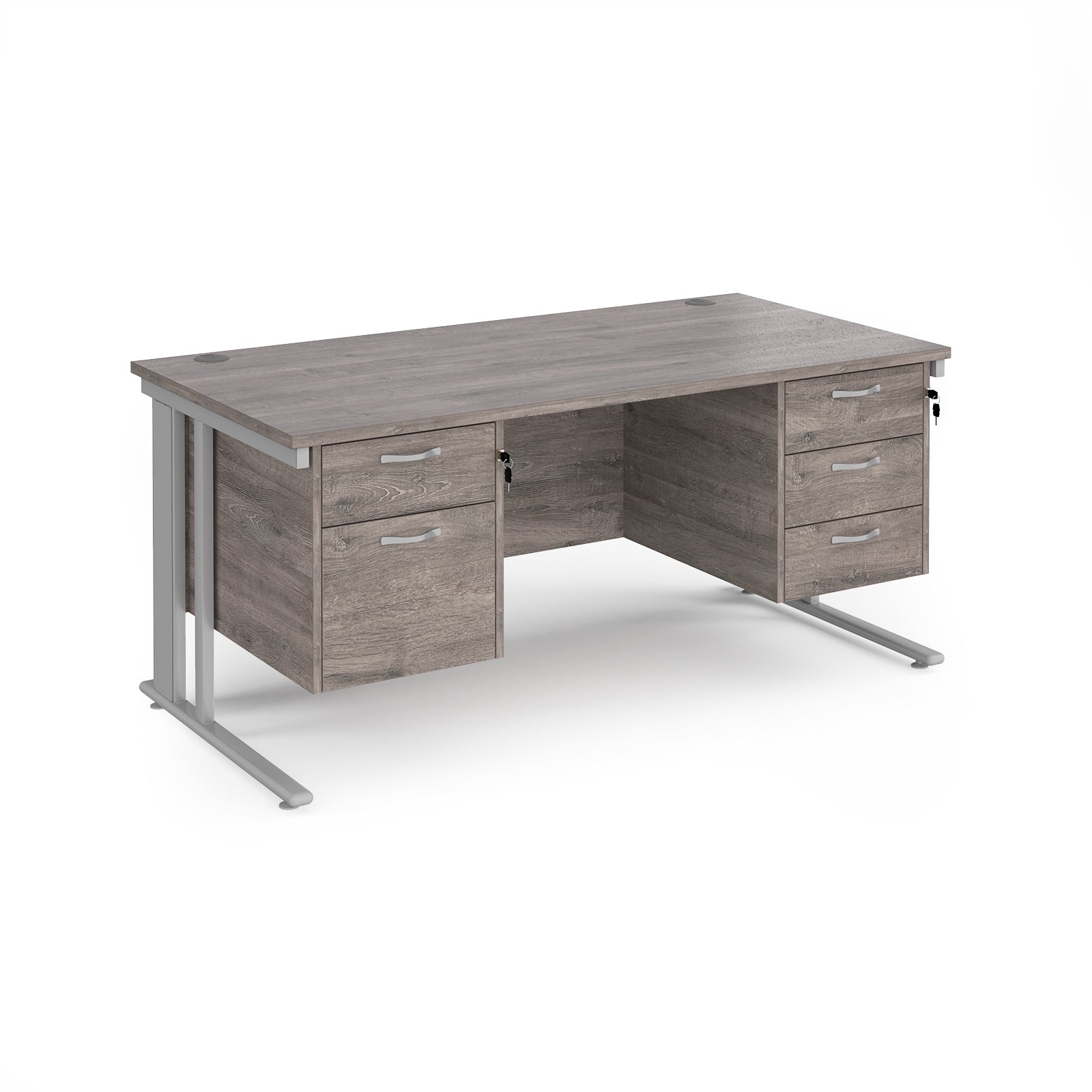 Maestro 25 Cable Managed 800Mm Deep Desk With 2 & 3 Drawer Peds