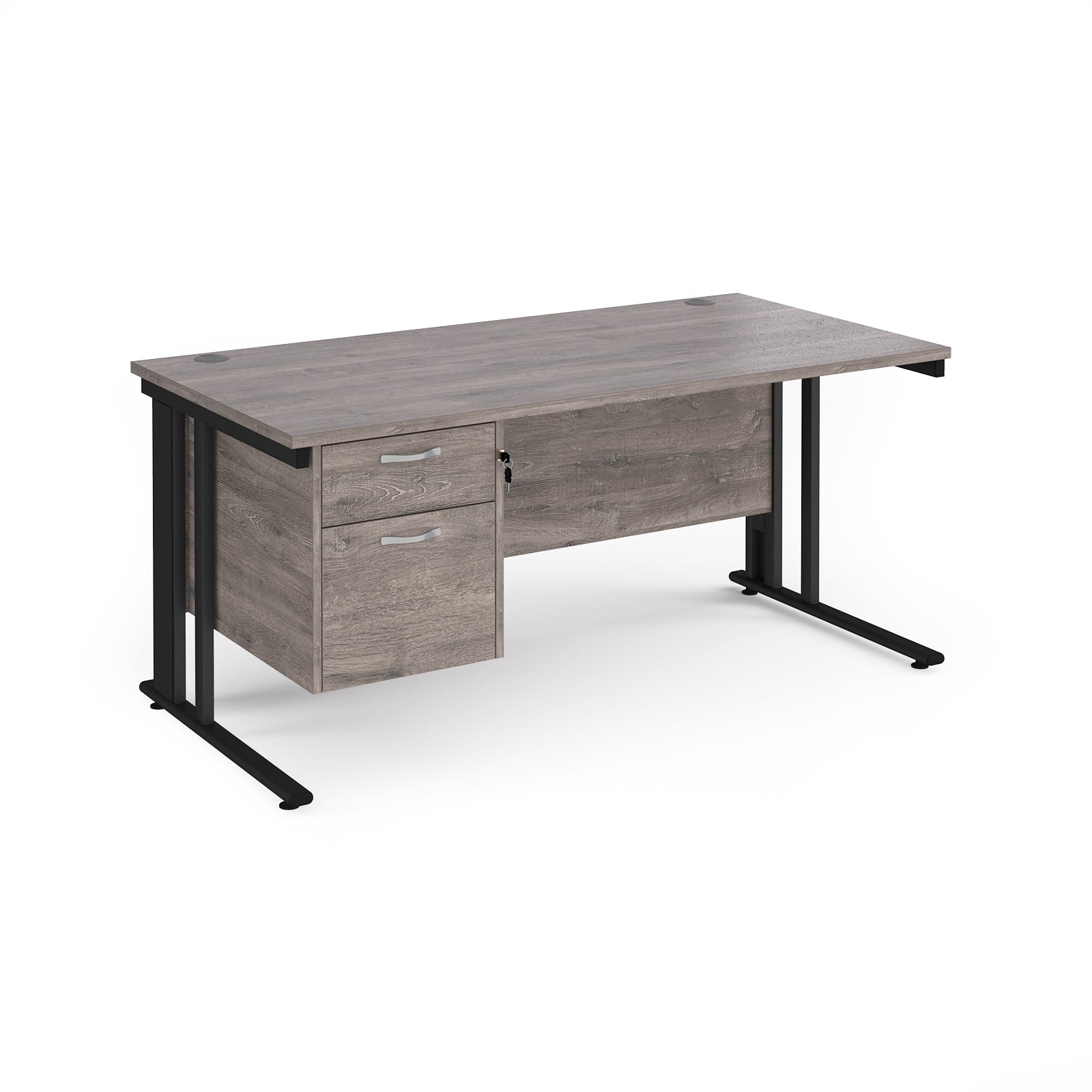 Maestro 25 Cable Managed 800Mm Deep Desk With 2 Drawer Ped