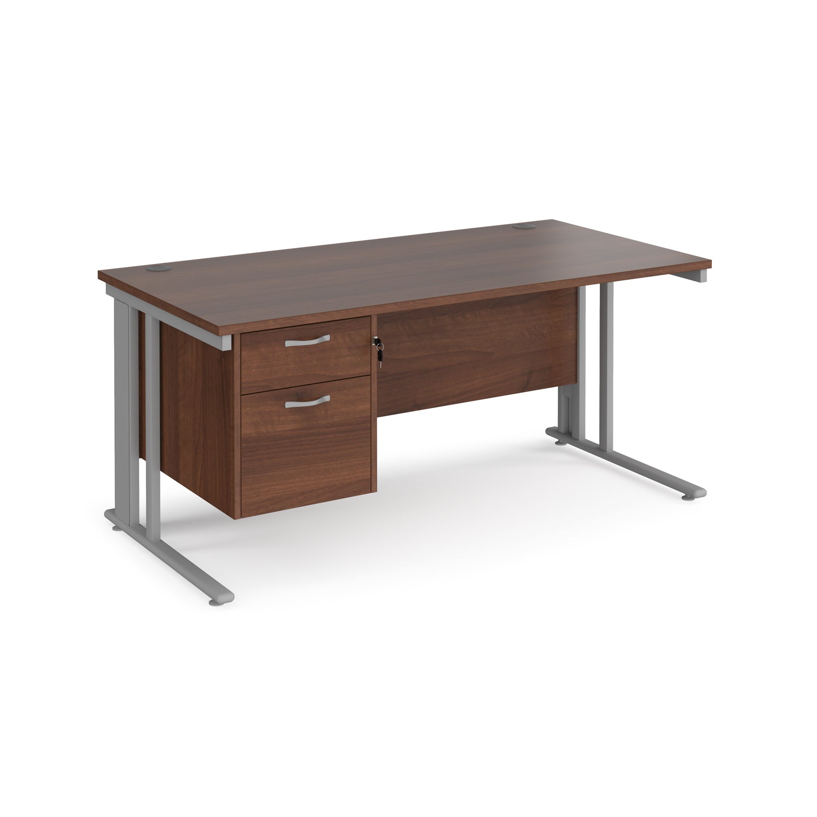 Maestro 25 Cable Managed 800Mm Deep Desk With 2 Drawer Ped