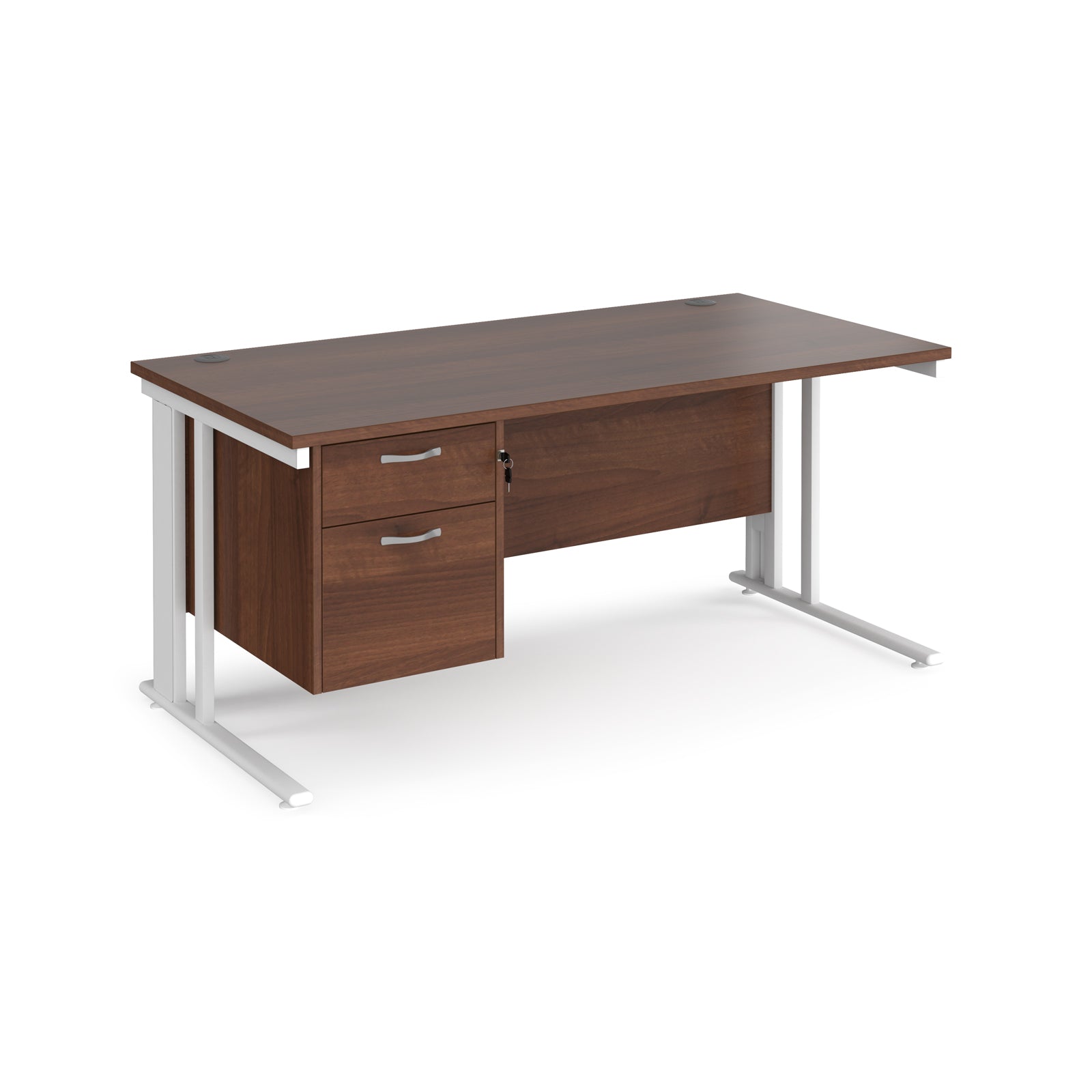 Maestro 25 Cable Managed 800Mm Deep Desk With 2 Drawer Ped