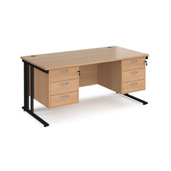 Maestro 25 Cable Managed 800Mm Deep Desk With 2 X 3 Drawer Peds