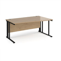 Maestro 25 cable managed right hand wave desk