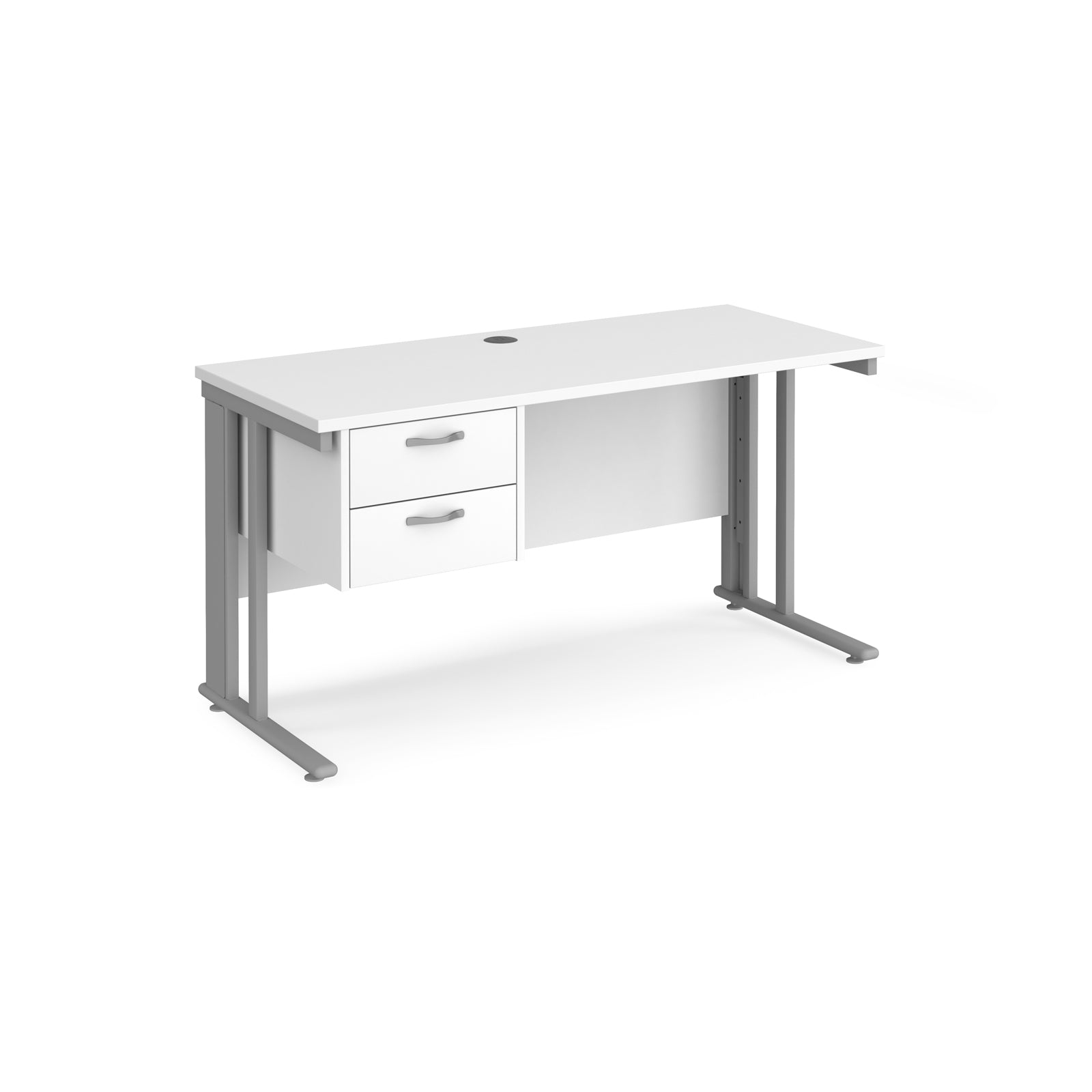 Maestro 25 Cable Managed 600Mm Deep Desk With 2 Drawer Ped