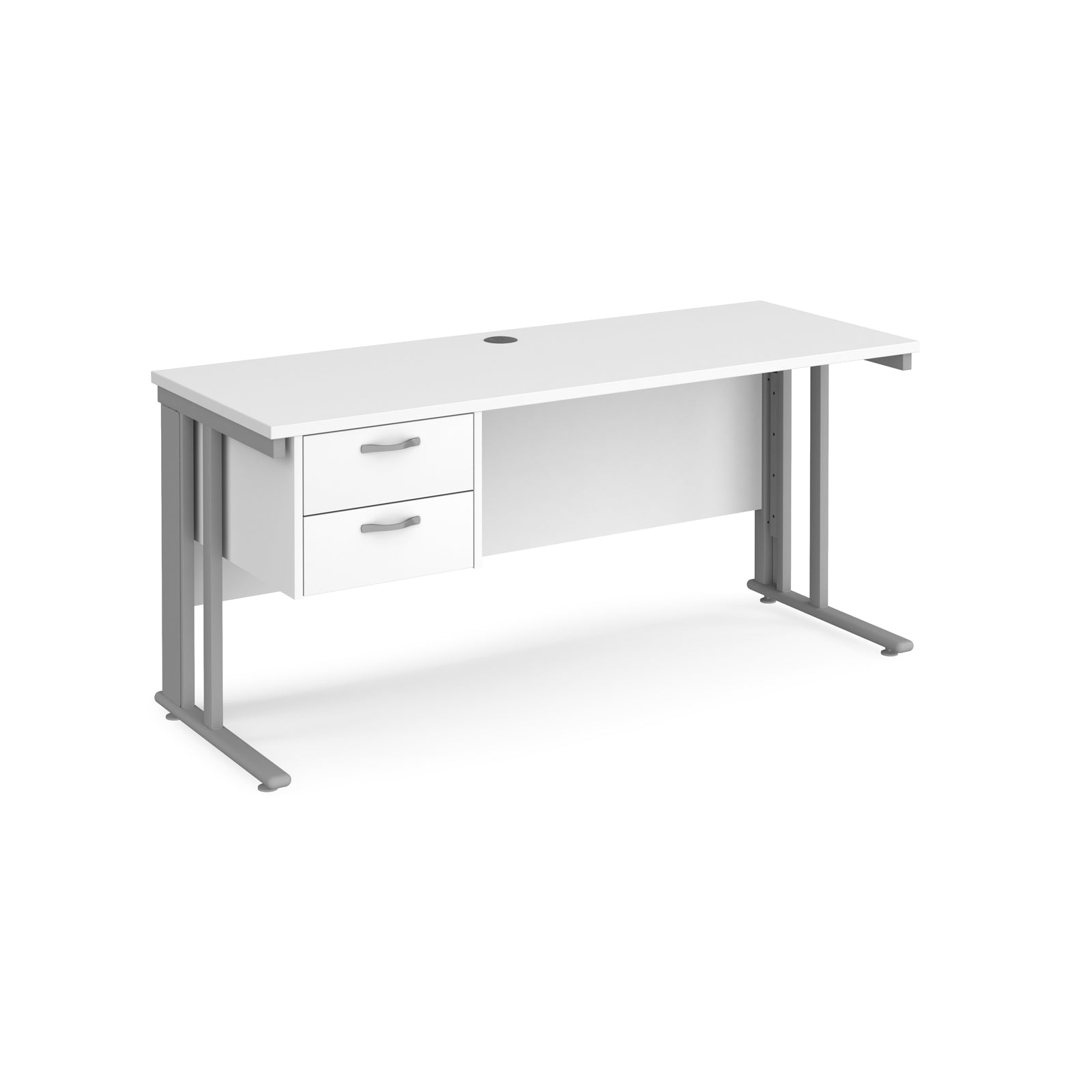 Maestro 25 Cable Managed 600Mm Deep Desk With 2 Drawer Ped