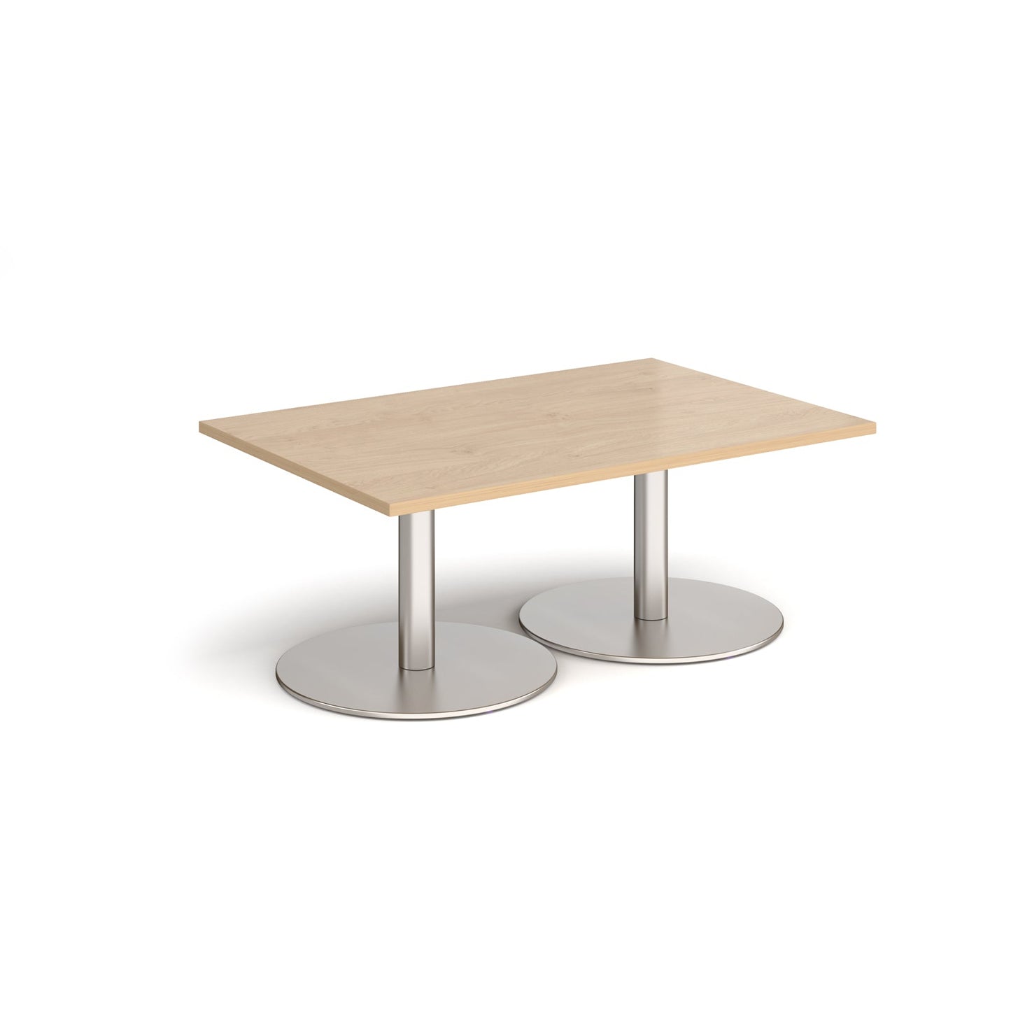 Monza rectangular coffee table with flat round bases