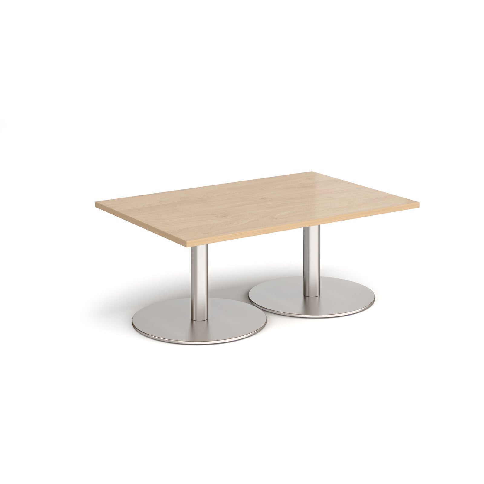 Monza rectangular coffee table with flat round bases