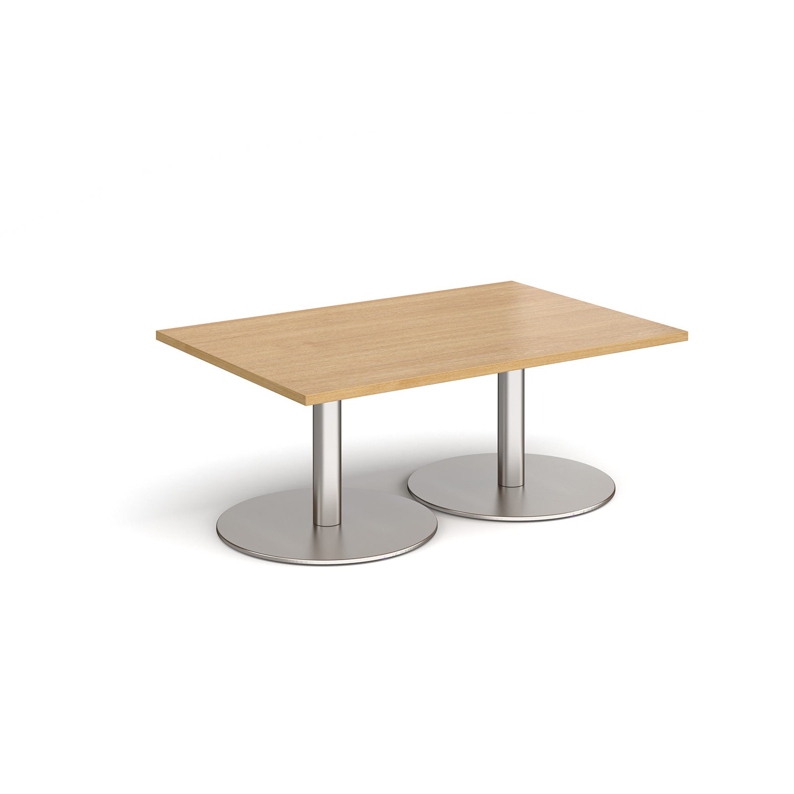 Monza rectangular coffee table with flat round bases