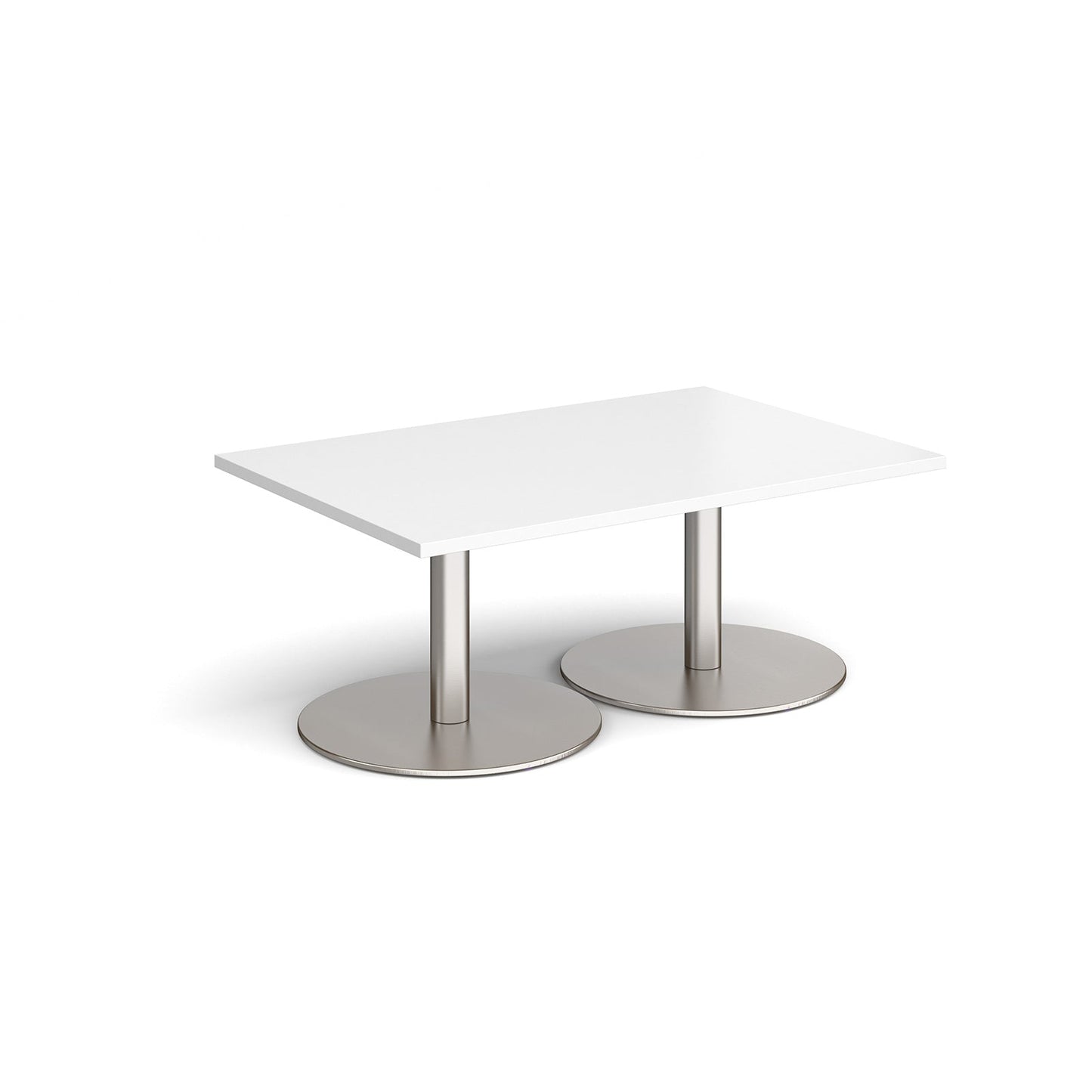 Monza rectangular coffee table with flat round bases