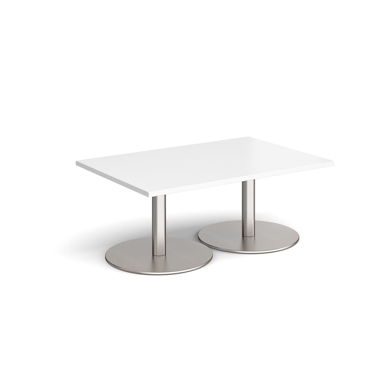 Monza rectangular coffee table with flat round bases