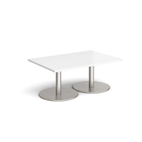 Monza rectangular coffee table with flat round bases