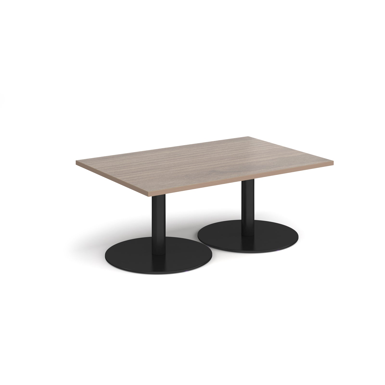 Monza rectangular coffee table with flat round bases
