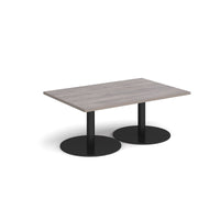 Monza rectangular coffee table with flat round bases