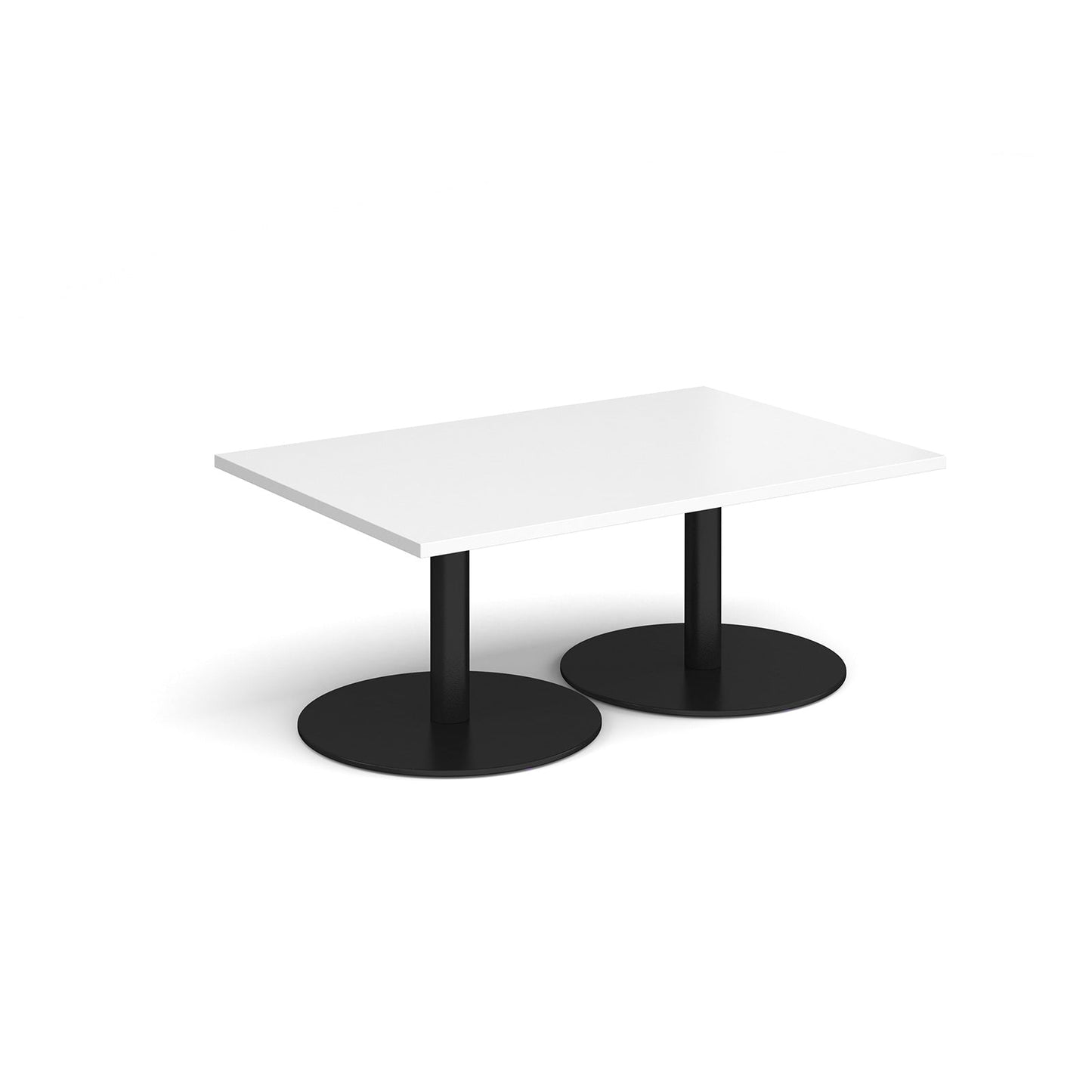 Monza rectangular coffee table with flat round bases