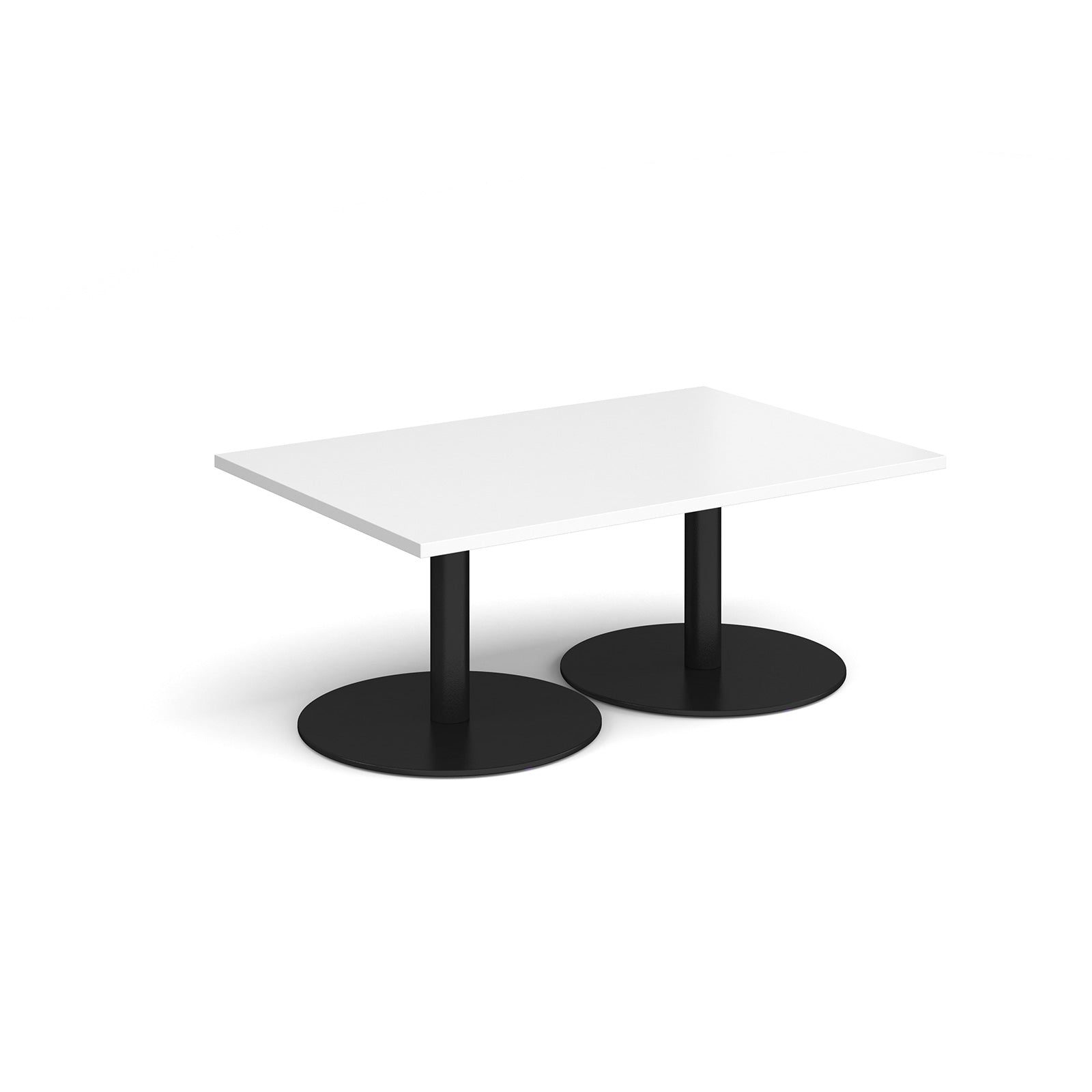 Monza rectangular coffee table with flat round bases