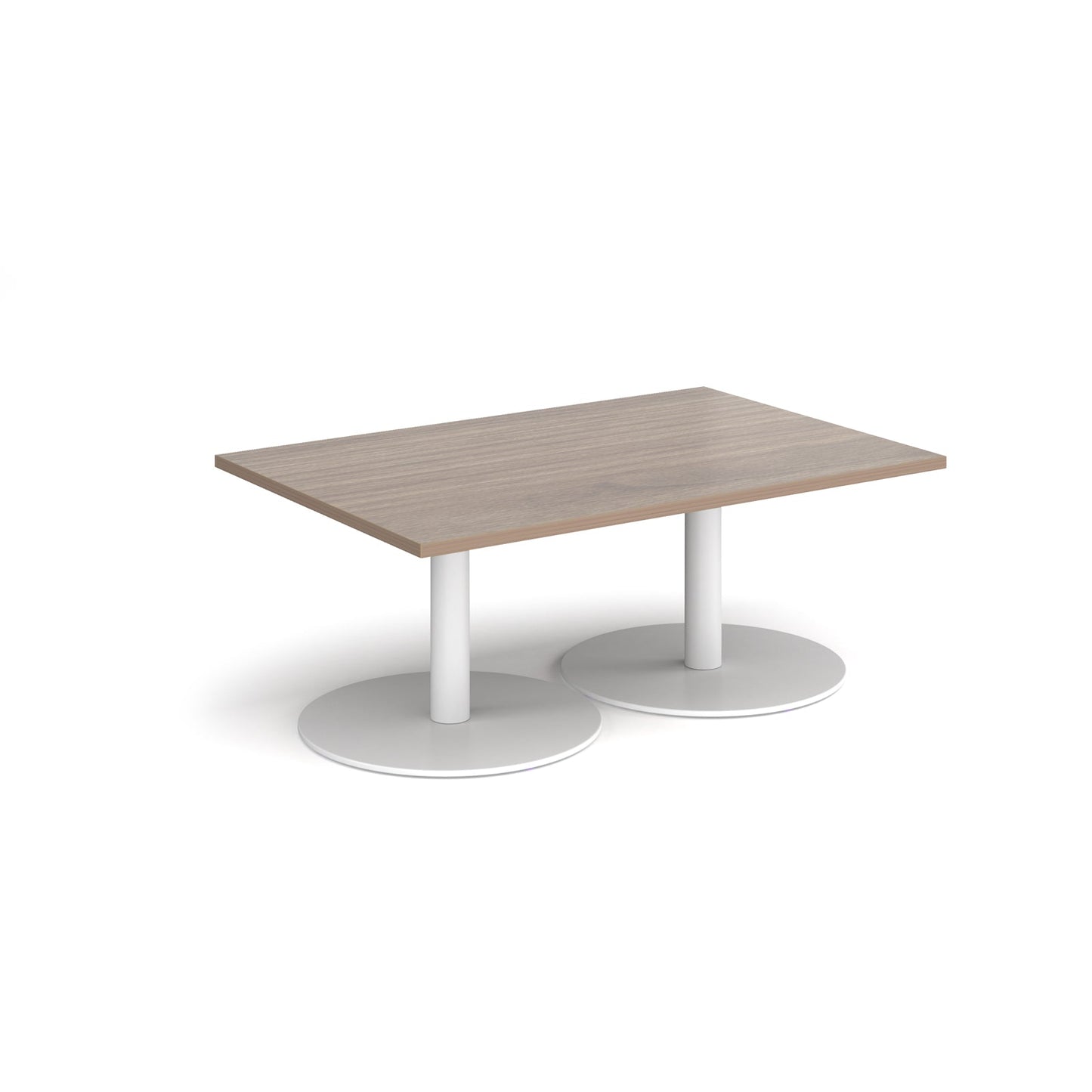 Monza rectangular coffee table with flat round bases