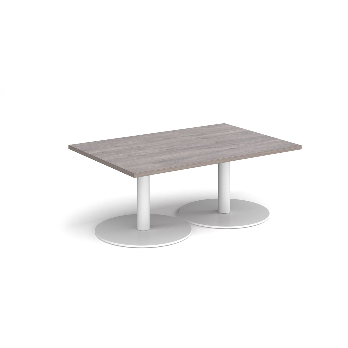 Monza rectangular coffee table with flat round bases