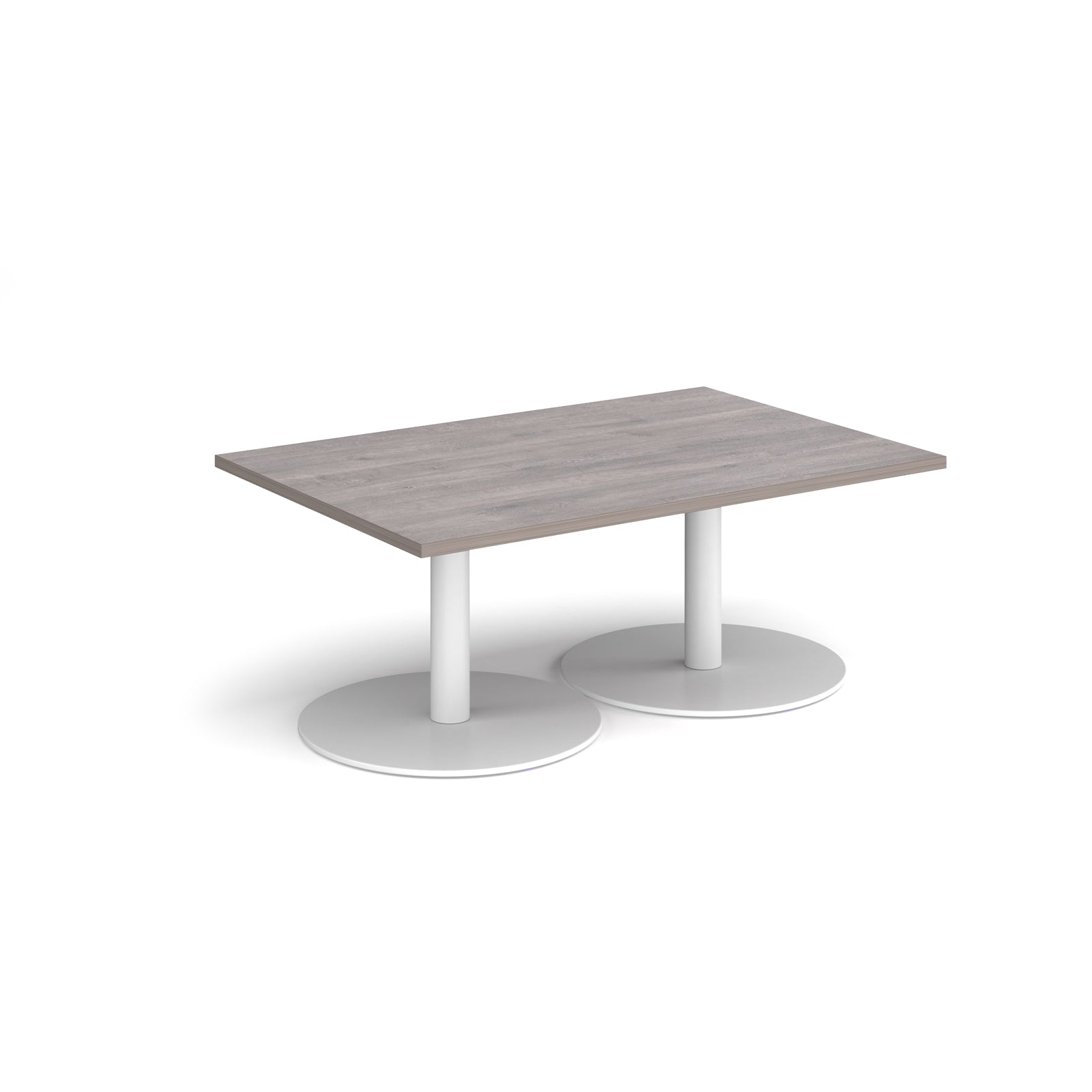 Monza rectangular coffee table with flat round bases