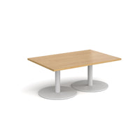 Monza rectangular coffee table with flat round bases