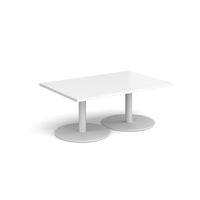 Monza rectangular coffee table with flat round bases