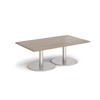 Monza rectangular coffee table with flat round bases