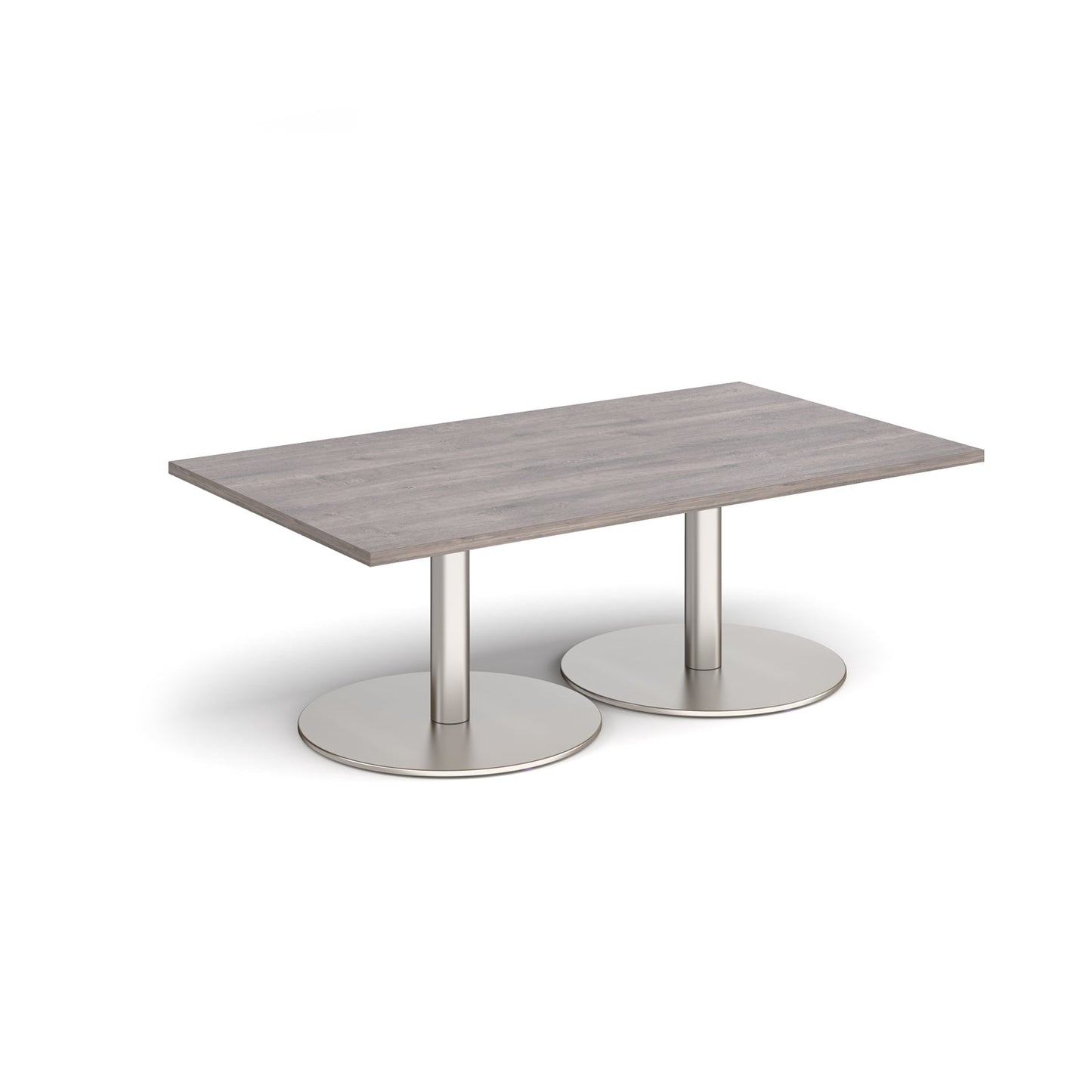 Monza rectangular coffee table with flat round bases