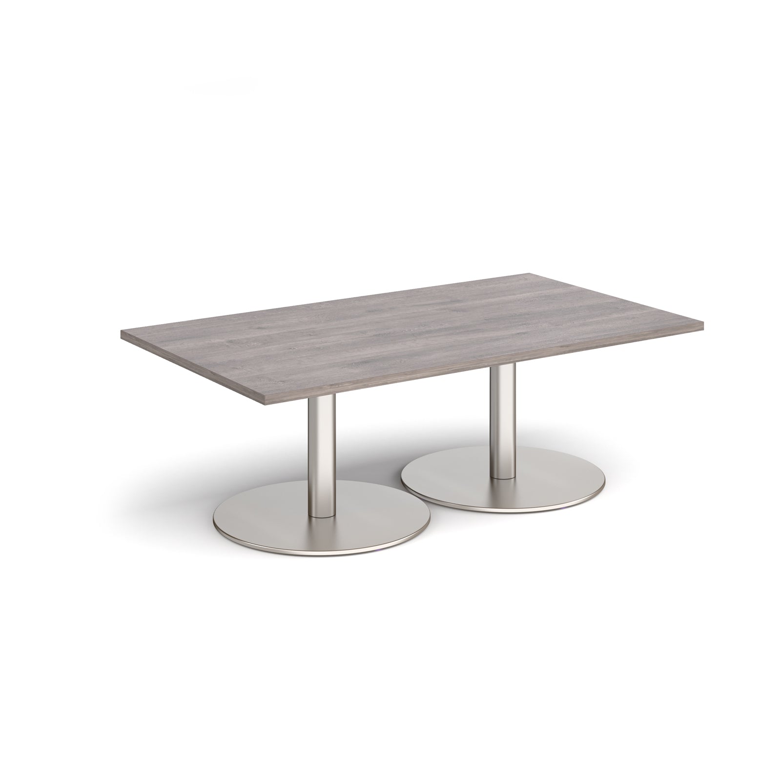 Monza rectangular coffee table with flat round bases