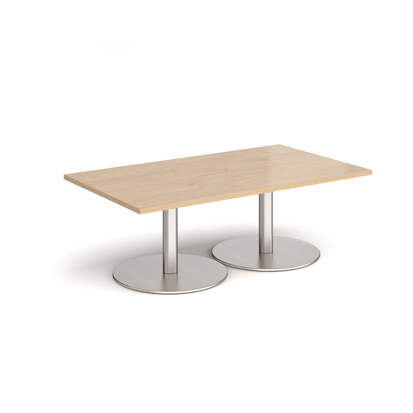Monza rectangular coffee table with flat round bases