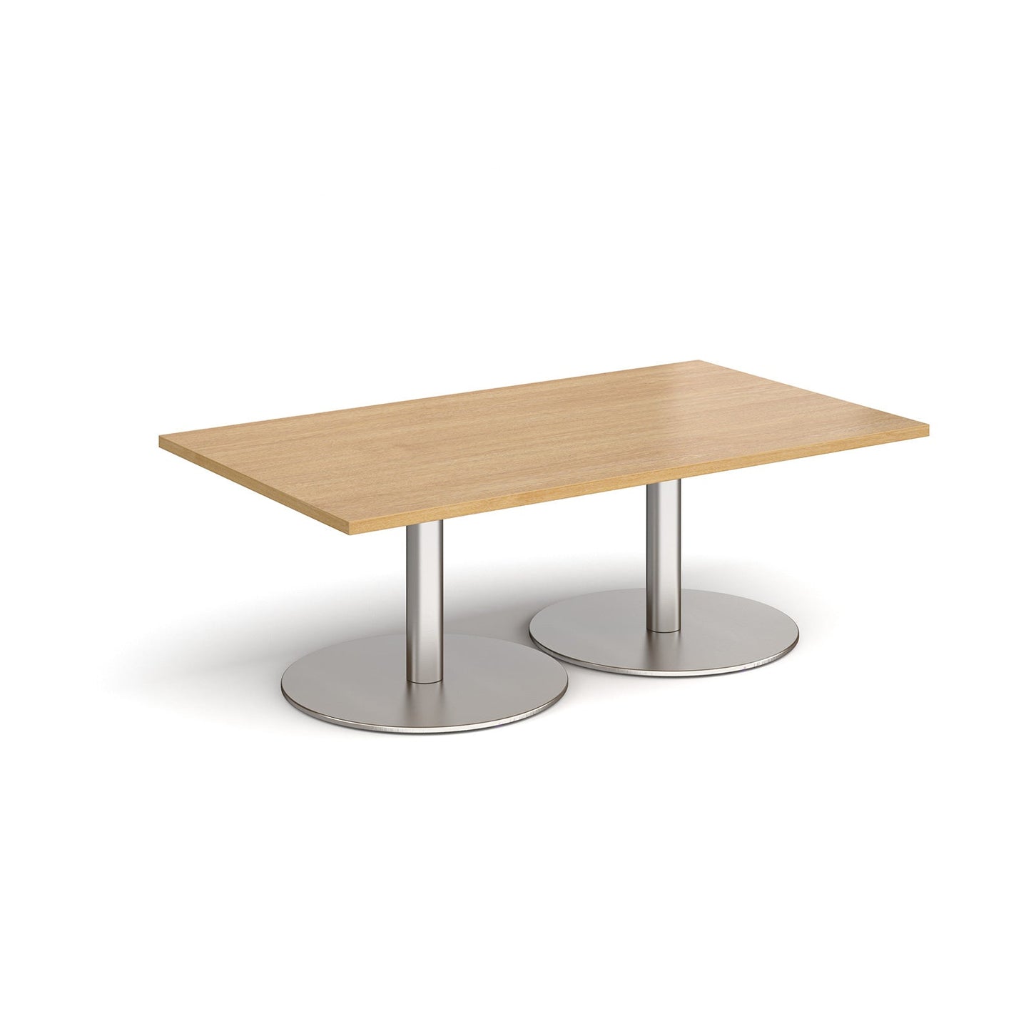 Monza rectangular coffee table with flat round bases