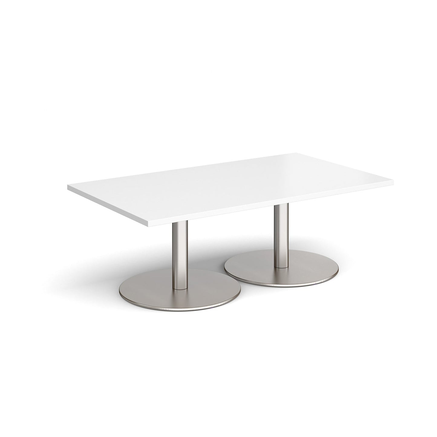 Monza rectangular coffee table with flat round bases