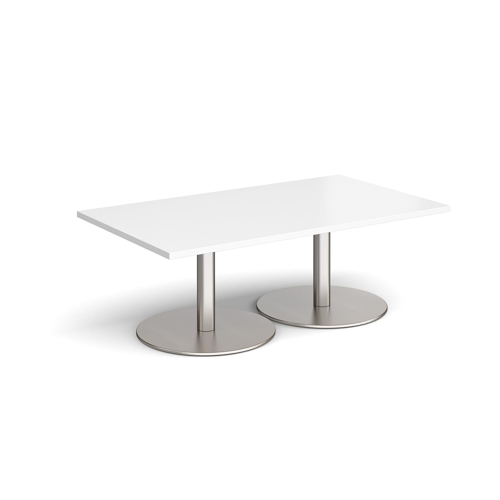 Monza rectangular coffee table with flat round bases