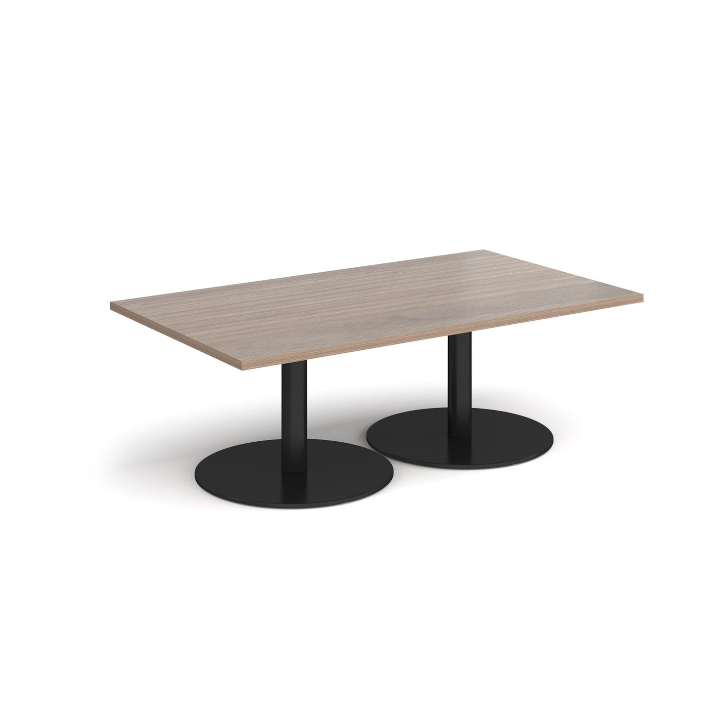Monza rectangular coffee table with flat round bases