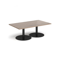 Monza rectangular coffee table with flat round bases